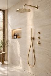 Aquanello Eterna Thermostatische Inbouw Doucheset 25 cm Regendouche Goud PVD ET-S-SET1-2-60