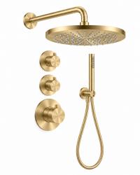 Aquanello Eterna Thermostatische Inbouw Doucheset 30 cm Regendouche Goud PVD ET-S-SET1-3-60