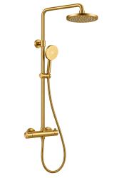 Aquanello Eterna Thermostatische Douchekolom 20 cm Regendouche Goud ET-S-SET10-1-60