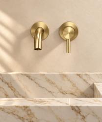 Aquanello Eterna 2-gats Inbouw Wastafelmengkraan Goud Geborsteld PVD ET-W-1-60