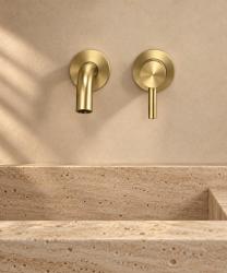 Aquanello Eterna 2-gats Inbouw Wastafelmengkraan Goud Geborsteld PVD ET-W-1-60