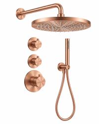 Aquanello Eterna Thermostatische Inbouw Doucheset 30 cm Regendouche Koper PVD ET-S-SET1-3-62
