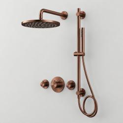 Aquanello Eterna Měděná PVD termostatická vestavná sprchová souprava se 2 uzavíracími ventily dešťovou sprchou 25 cm a sprchovou tyčí s ruční sprchou ET-S-SET1-8-62