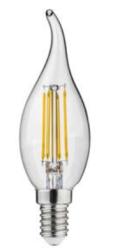 Bombilla Lumiere Decor vela LED E14 Filamento blanco neutro 3000K Cristal transparente 35mm - Juego de 7