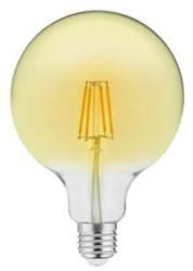 Bombilla Lumiere Decor LED redonda E27 filamento blanco neutro 3000K cristal dorado 125mm - Juego de 3