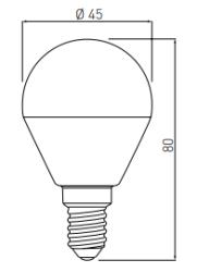 Bombilla Lumiere Decor LED redonda E14 blanco neutro 3000K cristal transparente 45mm - Juego de 8