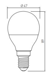 Bombilla Lumiere Decor LED redonda E14 blanco frío 4000K cristal transparente 47mm - Juego de 5