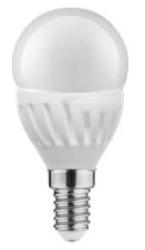 Bombilla Lumiere Decor LED redonda E14 blanco neutro 3000K cerámica 47mm - Juego de 2
