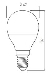 Bombilla Lumiere Decor LED redonda E14 blanco frío 4000K cerámica 47mm - Juego de 2