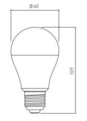 Bombilla Lumiere Decor LED redonda E27 blanco frío 4000K blanco brillante 60mm 11.5W - Juego de 5
