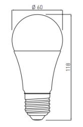 Bombilla Lumiere Decor LED redonda E27 blanco neutro 3000K blanco brillante 60mm 14.1W - Juego de 4
