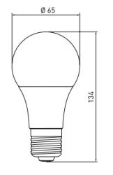 Bombilla Lumiere Decor LED redonda E27 luz diurna 6400K blanco brillante 65mm - Juego de 3