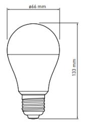 Bombilla Lumiere Decor LED redonda E27 blanco neutro 3000K blanco brillante 66mm - Juego de 2