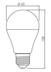 Bombilla Lumiere Decor LED redonda E27 blanco neutro 3000K blanco brillante 60mm 6W - Juego de 7
