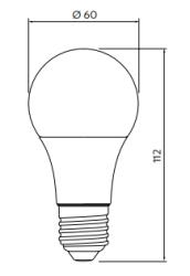 Bombilla Lumiere Decor LED redonda E27 blanco neutro 3000K blanco brillante 60mm con sensor de luz tenue - Juego de 2