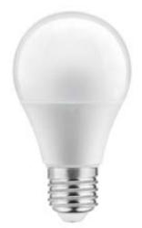 Bombilla Lumiere Decor LED redonda E27 blanco frío 4000K Blanco brillante 60mm con sensor de luz tenue - Juego de 2