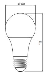 Bombilla Lumiere Decor LED redonda E27 blanco frío 4000K blanco brillante 60mm con sensor de luz tenue y de movimiento - Juego de 2