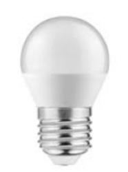 Bombilla Lumiere Decor LED redonda E27 blanco neutro 3000K blanco brillante 45mm - Juego de 6