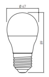Bombilla Lumiere Decor LED redonda E27 blanco neutro 3000K blanco brillante 47mm - Juego de 5