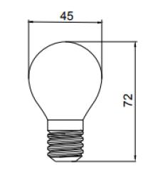 Bombilla Lumiere Decor LED redonda E27 blanco frío 4000K blanco leche 45mm 4W - Juego de 7