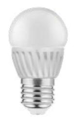 Bombilla Lumiere Decor LED redonda E27 blanco neutro 3000K cerámica 45mm - Juego de 2