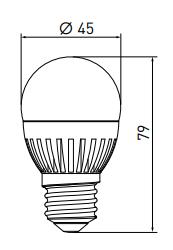 Bombilla Lumiere Decor LED redonda E27 blanco neutro 3000K cerámica 45mm - Juego de 2