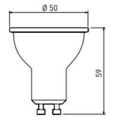 Decor Lumiere foco LED GU10 blanco neutro 3000K Claro 50mm - Juego de 2