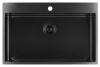 OUTLET - Minor damage Pure.Sink Luxion PVD Large Black Sink 78x50 cm Tapwing with Drilled Hole Bench PLX7850T-63