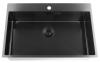 OUTLET - Minor damage Pure.Sink Luxion PVD Large Black Sink 78x50 cm Tapwing with Drilled Hole Bench PLX7850T-63