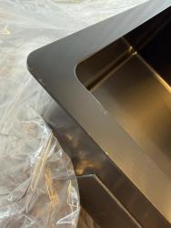 OUTLET lichte schade Pure.Sink Luxion PVD Grote Zwarte spoelbak 78x50 cm Tapwing met kraangatbank PLX7850T-63