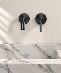 Aquanello Eterna 2-gats Inbouw Wastafelmengkraan Mat Zwart ET-W-1-10