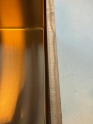 OUTLET rand licht gebogen Pure.Sink Comfort grote PVD Rosé Koper spoelbak 70x40 cm 10mm radius onderbouw, vlakbouw en opbouw PCM7040-62