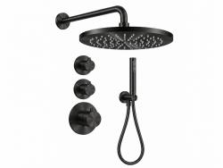 Aquanello Eterna Thermostatische Inbouw Doucheset 30 cm Regendouche Zwart ET-S-SET1-3-10