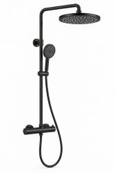 Aquanello Eterna Thermostatische Douchekolom 25 cm Regendouche Mat Zwart ET-S-SET10-2-10