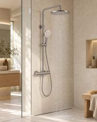 Aquanello Eterna Thermostatische Douchekolom 25cm Regendouche RVS ET-S-SET10-2-02