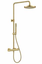 Aquanello Eterna Thermostatische Douchekolom 20 cm Regendouche Goud ET-S-SET10-4-60