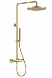 Aquanello Eterna Thermostatische Douchekolom 25 cm Regendouche Goud ET-S-SET10-5-60
