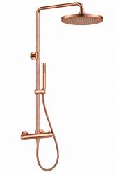 Aquanello Eterna Thermostatische Douchekolom 25 cm Regendouche Koper ET-S-SET10-5-62
