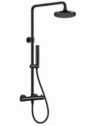 Aquanello Eterna Thermostatische Douchekolom 20 cm Regendouche Mat Zwart ET-S-SET10-4-10