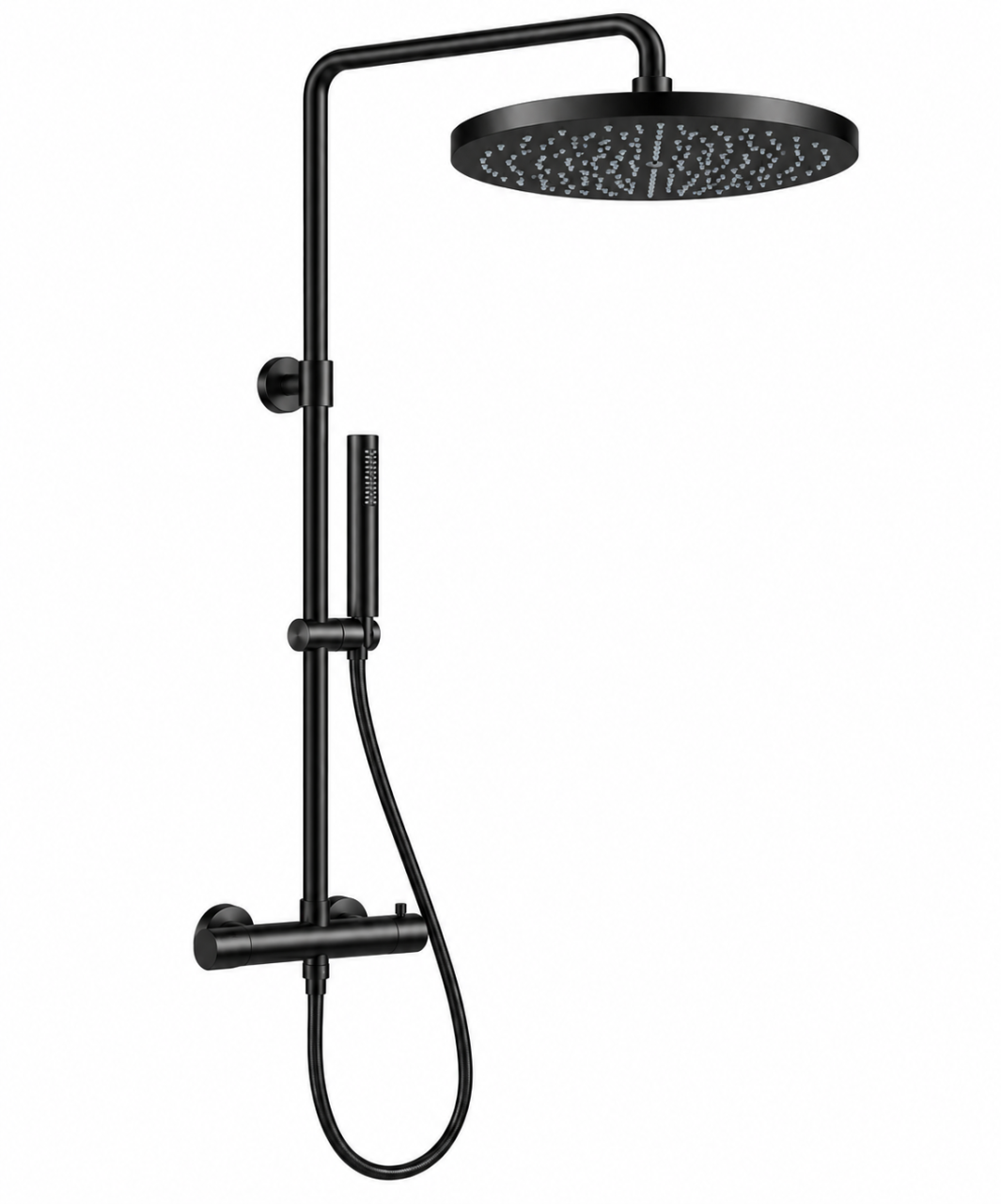 Aquanello Eterna Thermostatische Douchekolom 30 cm Regendouche Mat Zwart ET-S-SET10-6-10