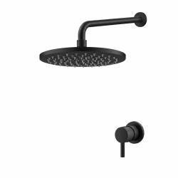 Aquanello Eterna Inbouw Doucheset Mat Zwart met 25 cm Regendouche ET-S-SET7-2-10