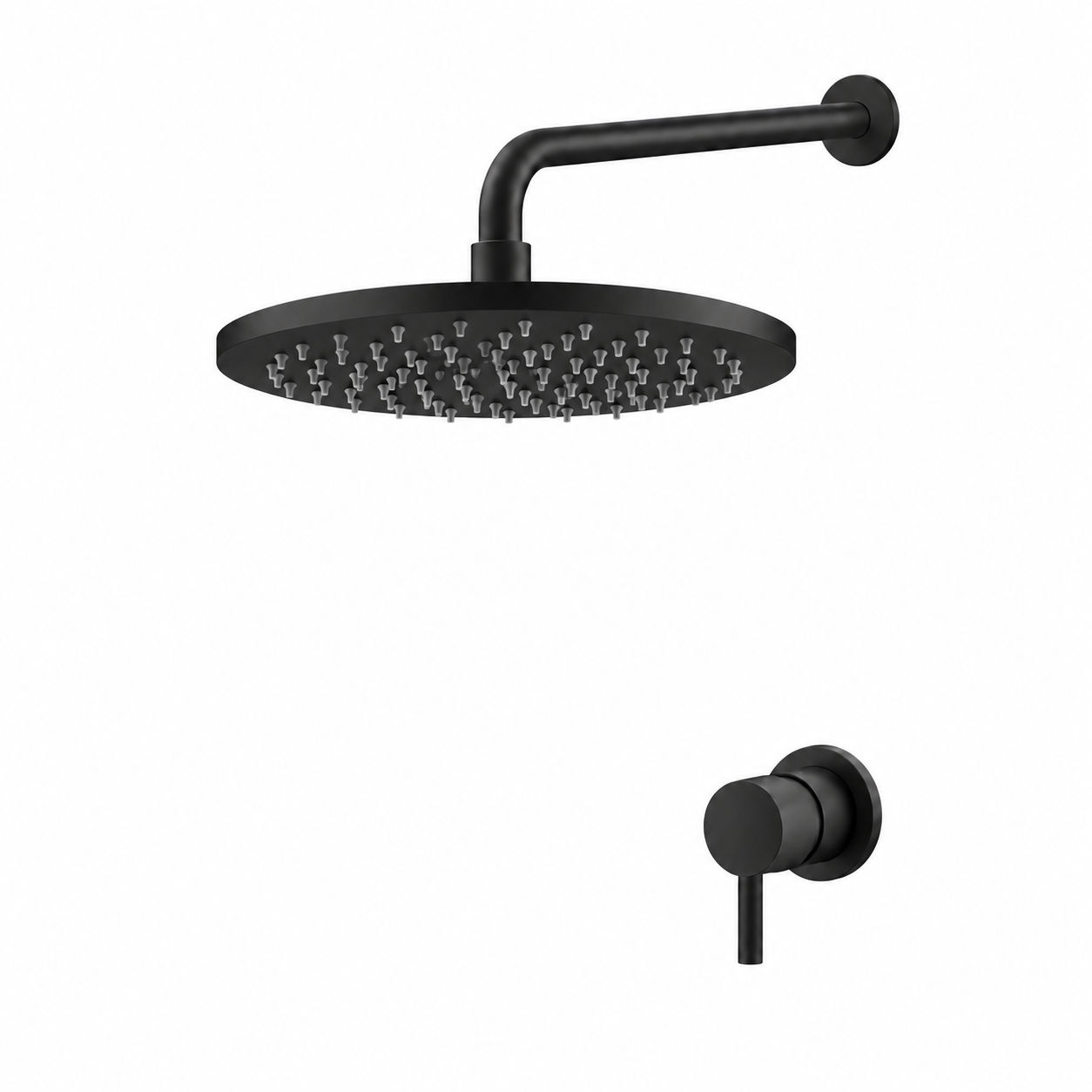 Aquanello Eterna Built-in Shower Set Matte Black with 30cm Rain Shower ET-S-SET7-3-10