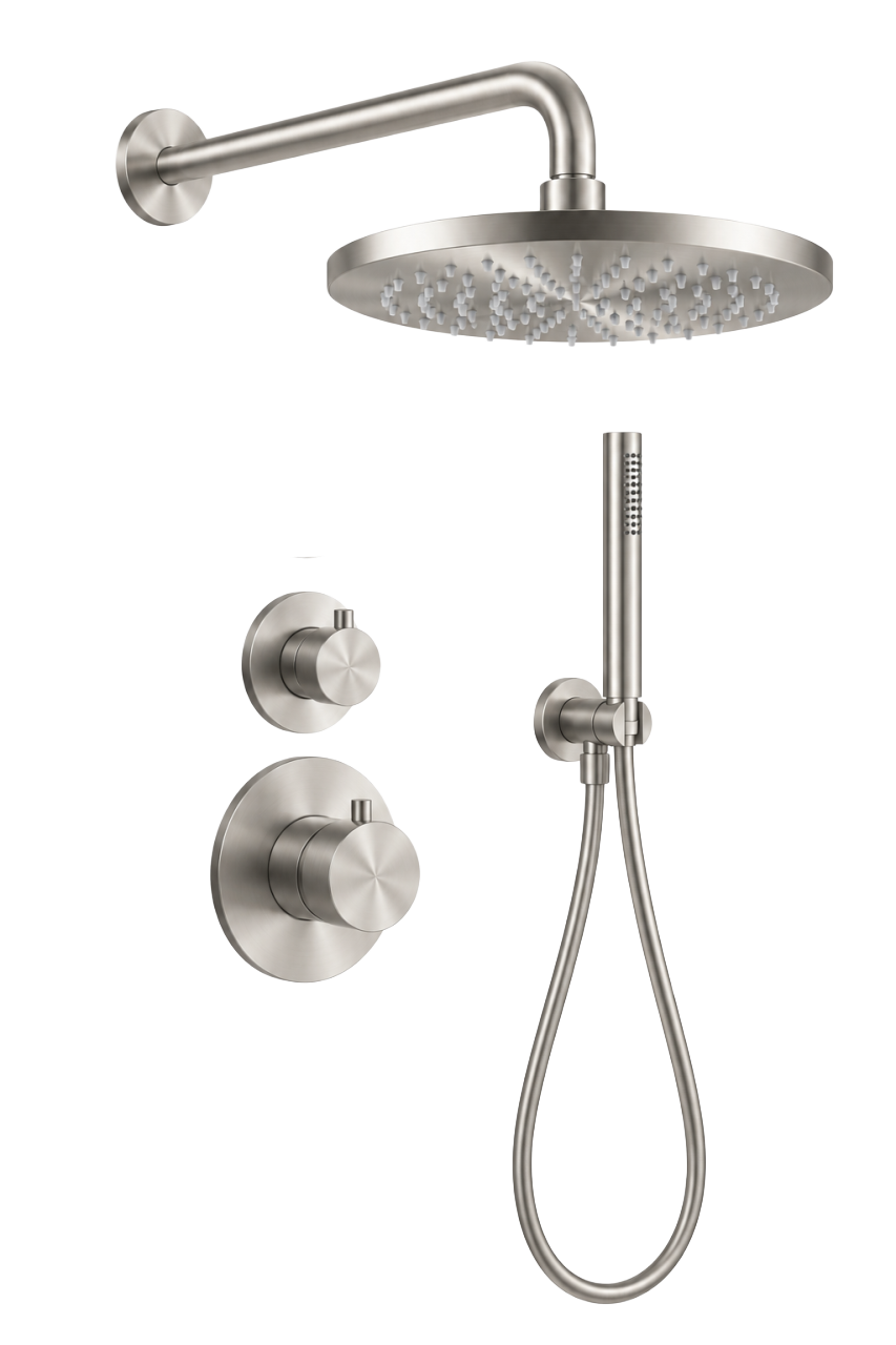 Aquanello Eterna RVS Inbouw Thermostatische Doucheset 25cm Regendouche en Handdouche ET-S-SET3-2-02