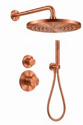 Aquanello Eterna Inbouw Thermostatische Doucheset PVD Koper 30 cm Regendouche en Handdouche ET-S-SET3-3-62