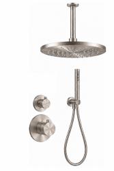 Aquanello Eterna RVS Inbouw Thermostatische Doucheset met Plafondarm 25 cm Regendouche en Handdouche ET-S-SET4-2-02