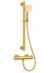 Aquanello Eterna PVD Gold Thermostatic Shower Set with Shower Rod and Round Hand Shower ET-S-SET9-2-60