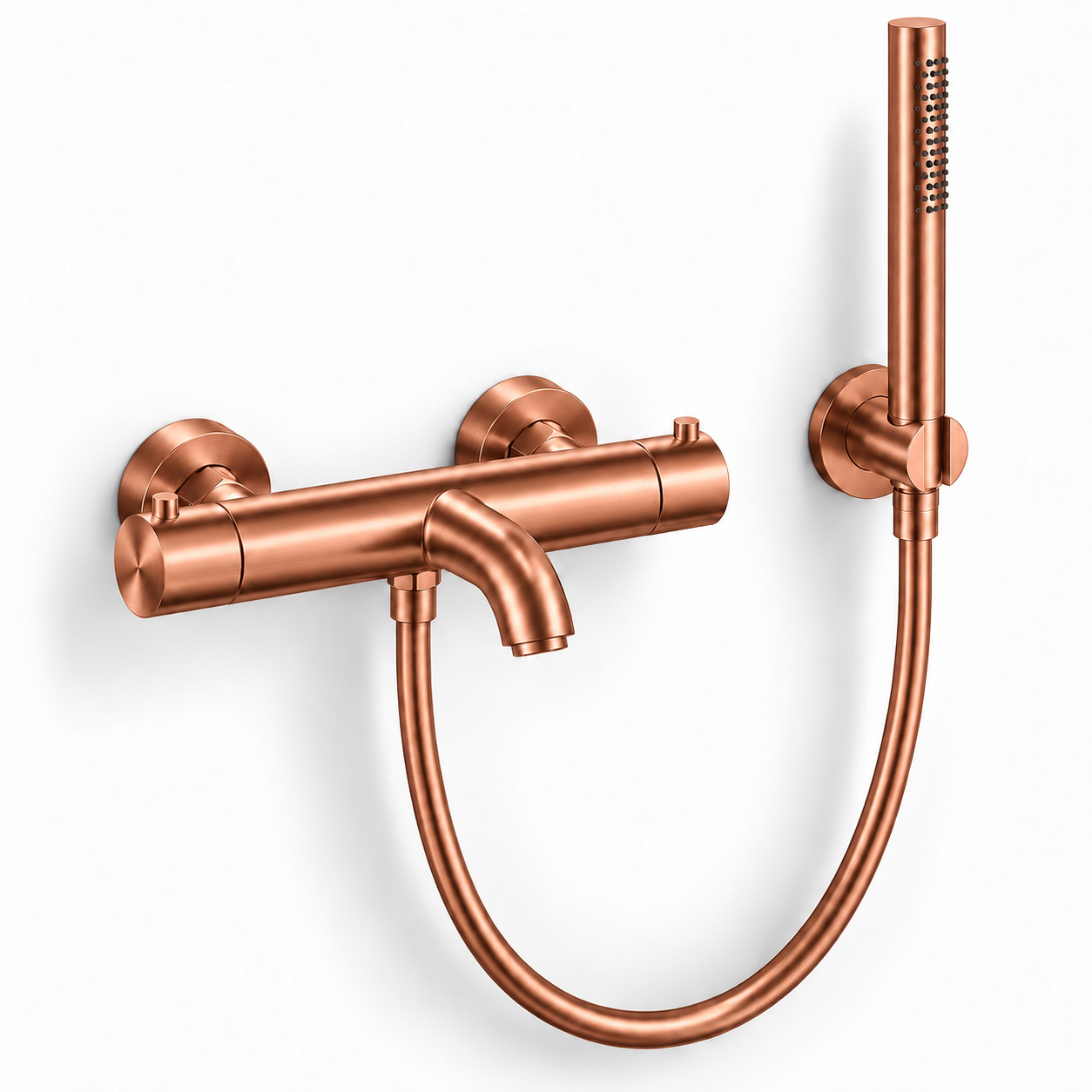 Aquanello Eterna Thermostatic Surface Mounted Bath Faucet PVD Copper with Handheld Shower ET-B-SET1-1-62