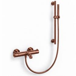 Aquanello Eterna Thermostatische Opbouw Badkraan PVD Koper met Staafhanddouche en Glijstang ET-B-SET1-3-62