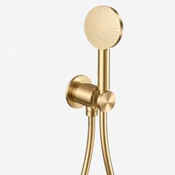 Aquanello Eterna Gold PVD Hand Shower Set with Water Connection and Round Hand Shower ET-S-SET13-2-60