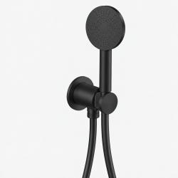 Aquanello Eterna Matte Black Hand Shower Set with Water Connection and Round Hand Shower ET-S-SET13-2-10